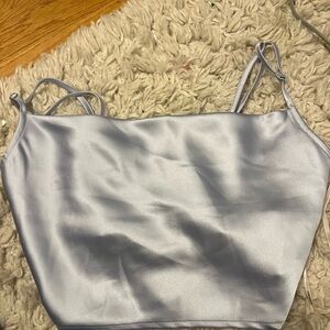 Forever 21 Satin Camisole - Light Gray